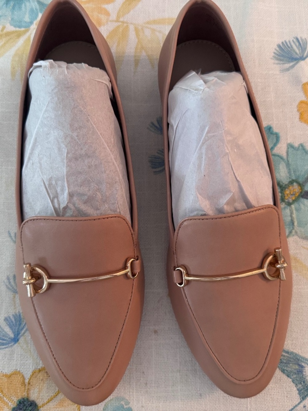 Aldo tan leather loafers size 8.5